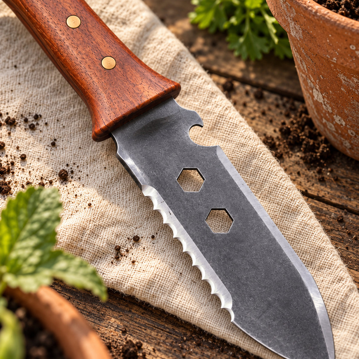 10-Function Hori Hori Garden Knife detail