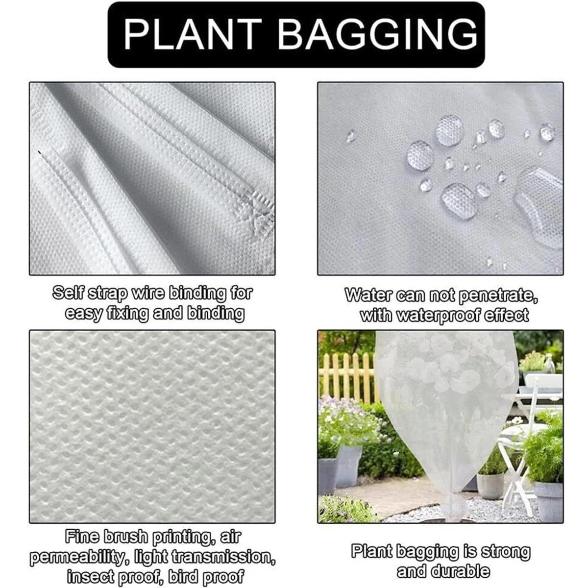 Product photo of fruit and grape protection bags