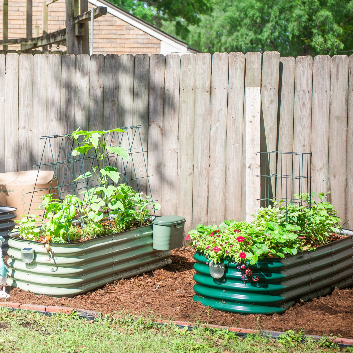 Product photo of modular square tomato cages, 11.5 inches