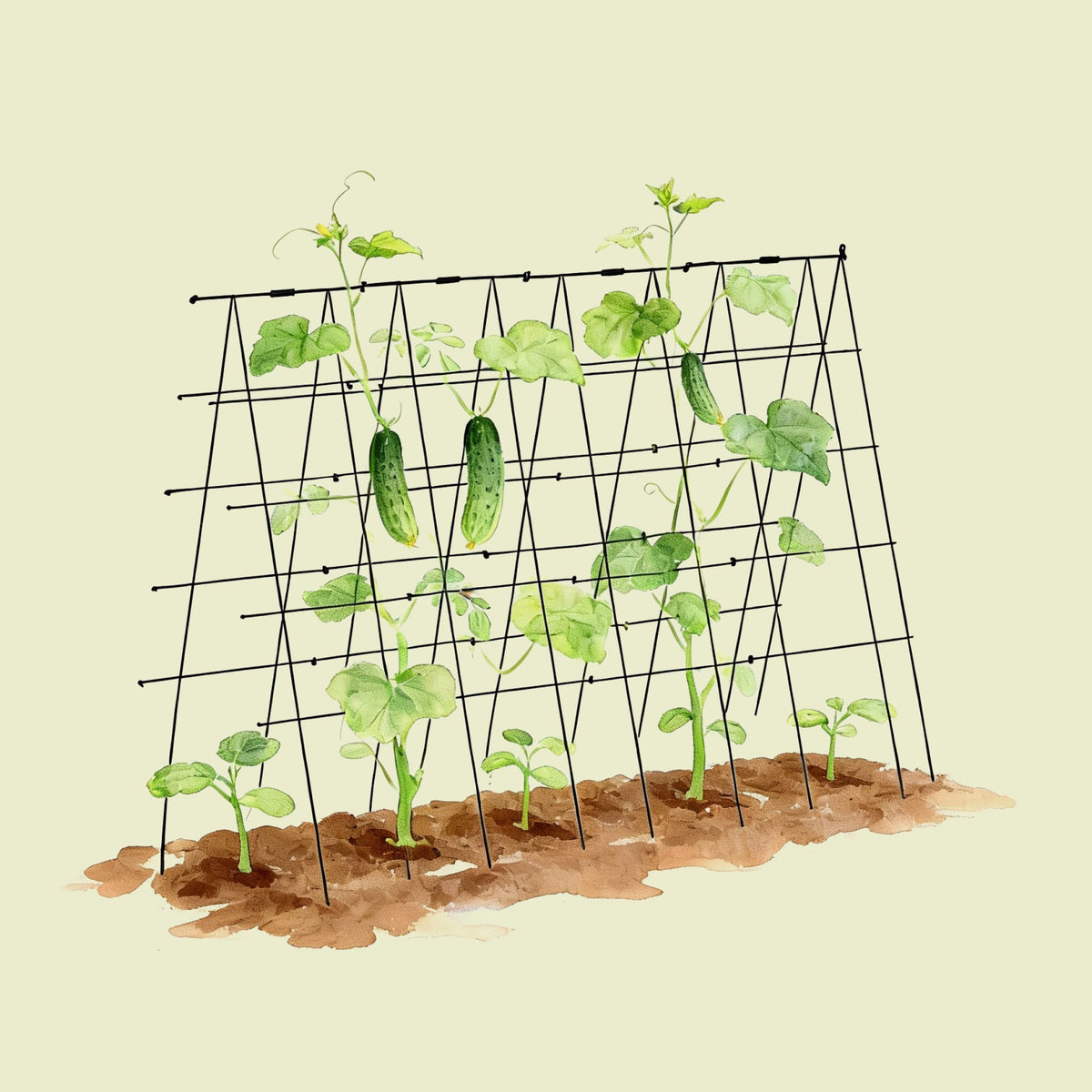 Product photo of modular square tomato cages, 14.5 inches