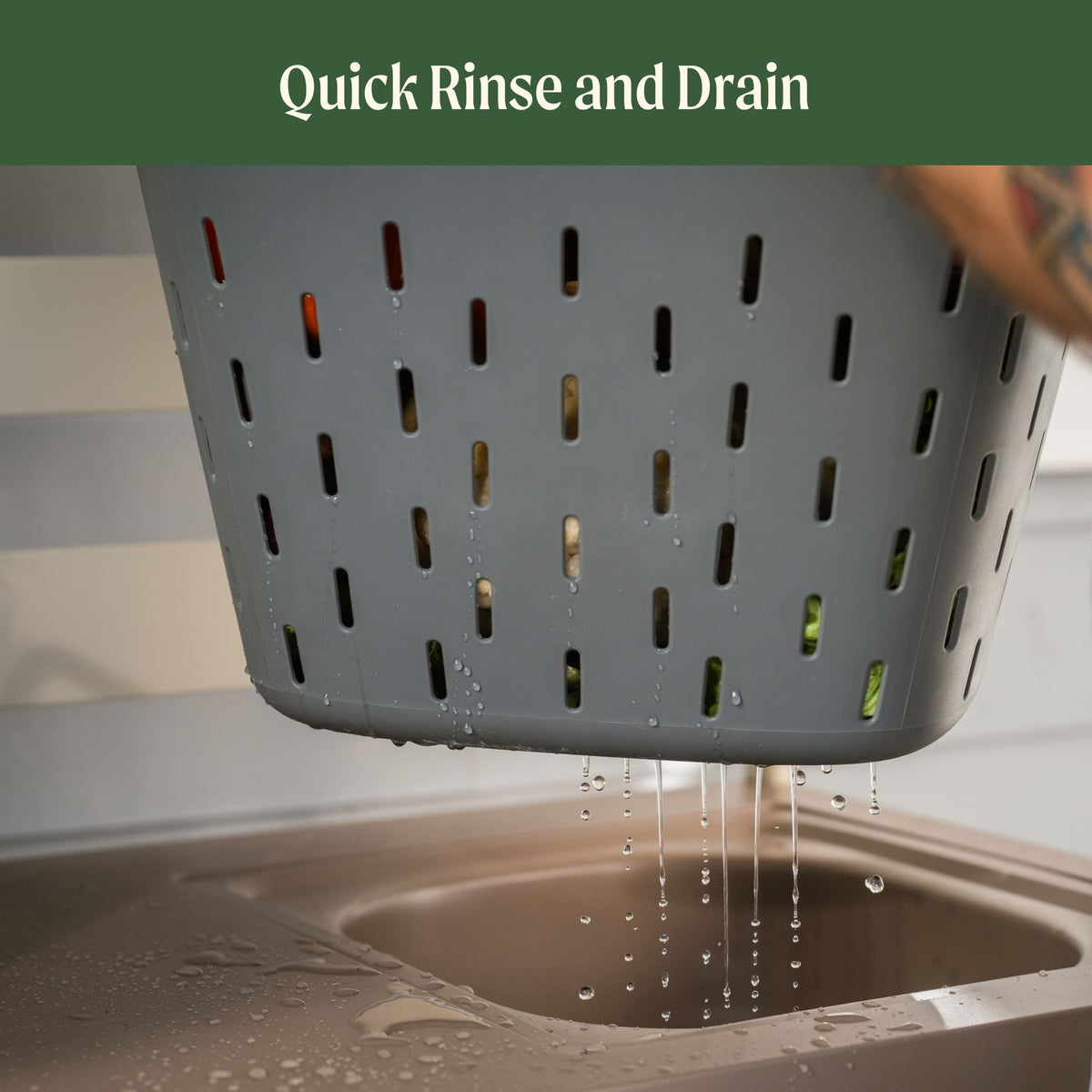 Product photo of 8-gallon garden strainer basket