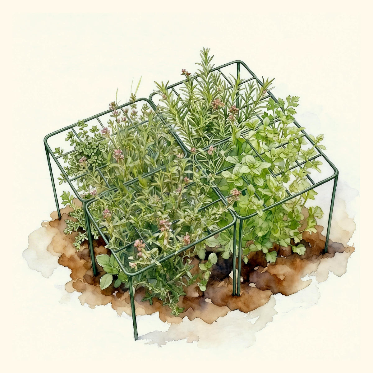 Grid Grow-Through Plant Supports, 4 Pack
