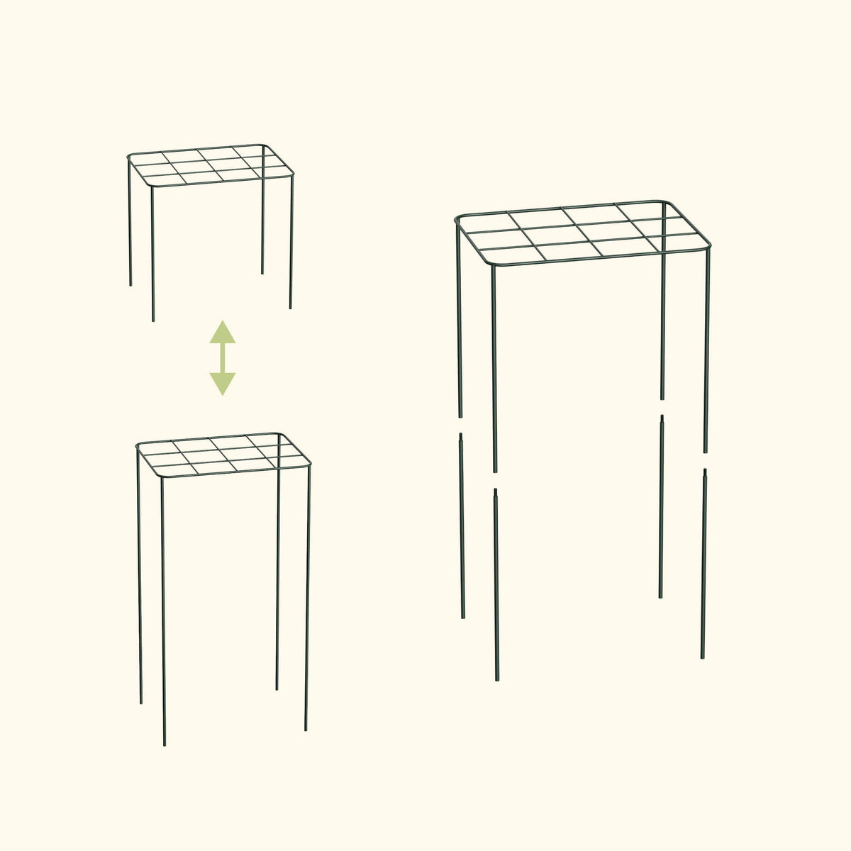 Grid Grow-Through Plant Supports, 4 Pack