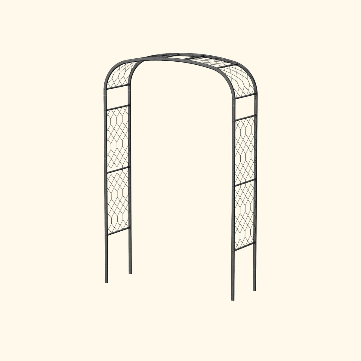 Shallow-Curve Garden Arch, Lattice Frame