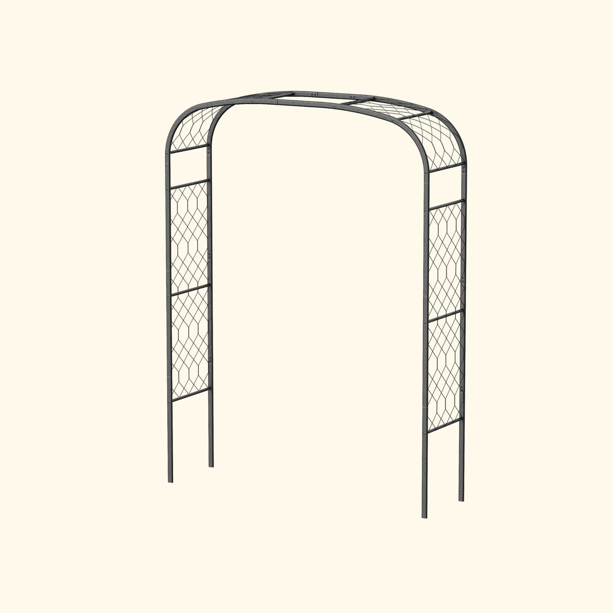 Shallow-Curve Garden Arch, Lattice Frame