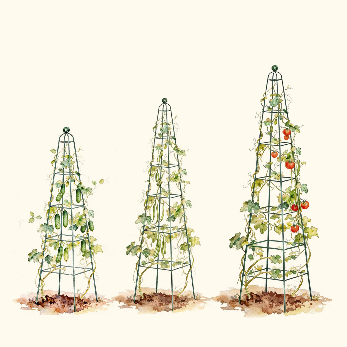 Pyramid Obelisk Garden Trellis, 7.8 Feet