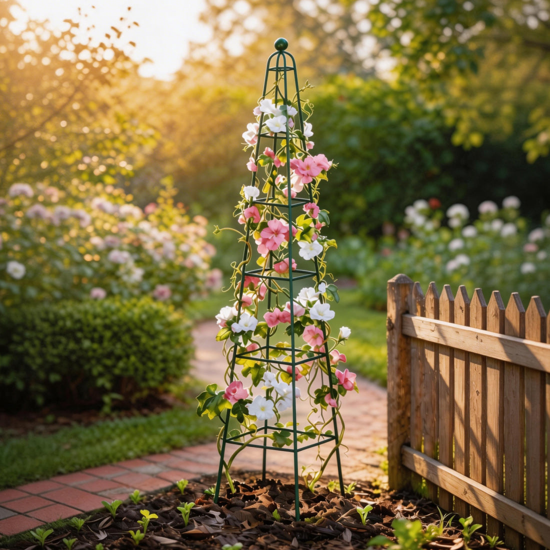Pyramid Obelisk Garden Trellis, 7.8 Feet