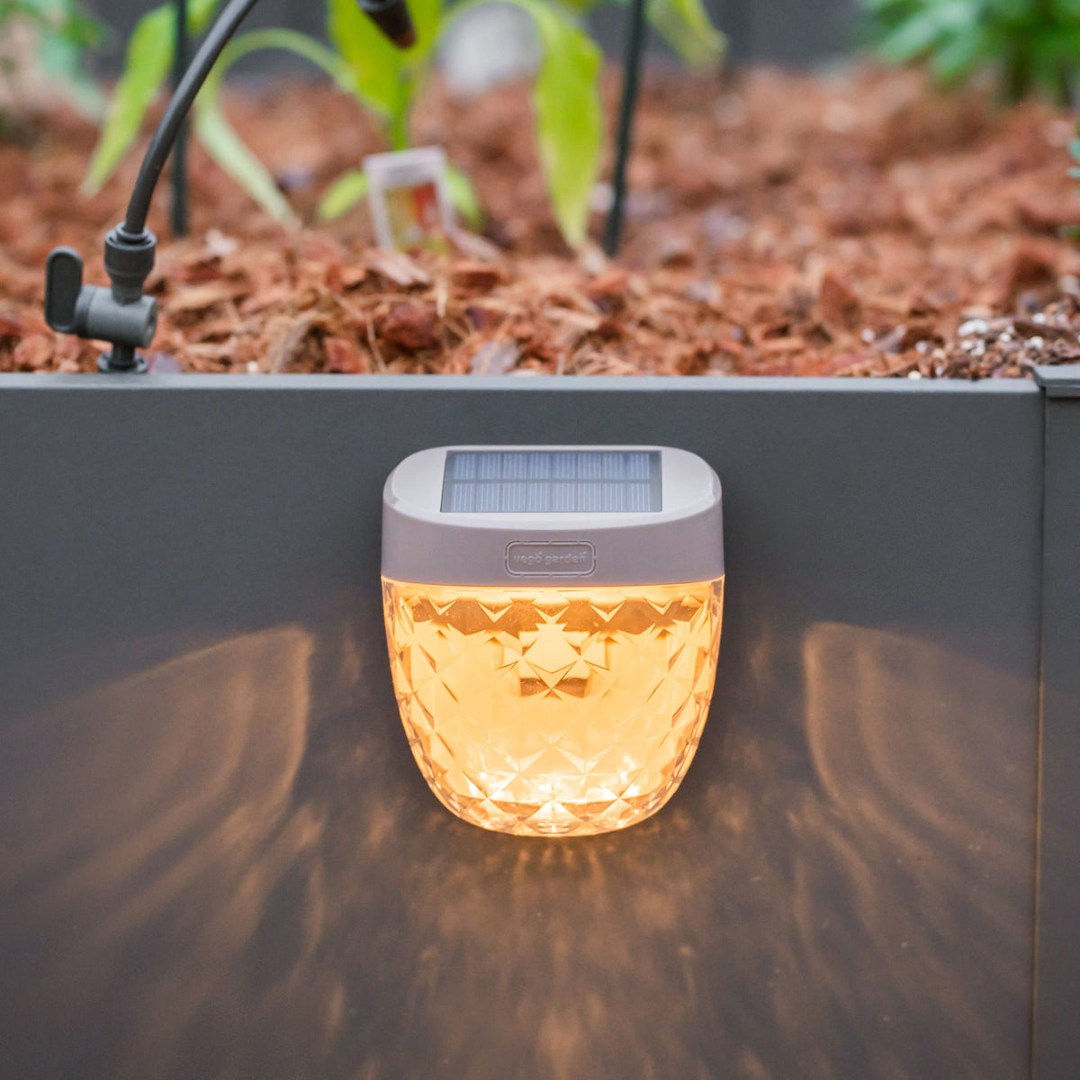 Solar Garden Light, Flat Mount