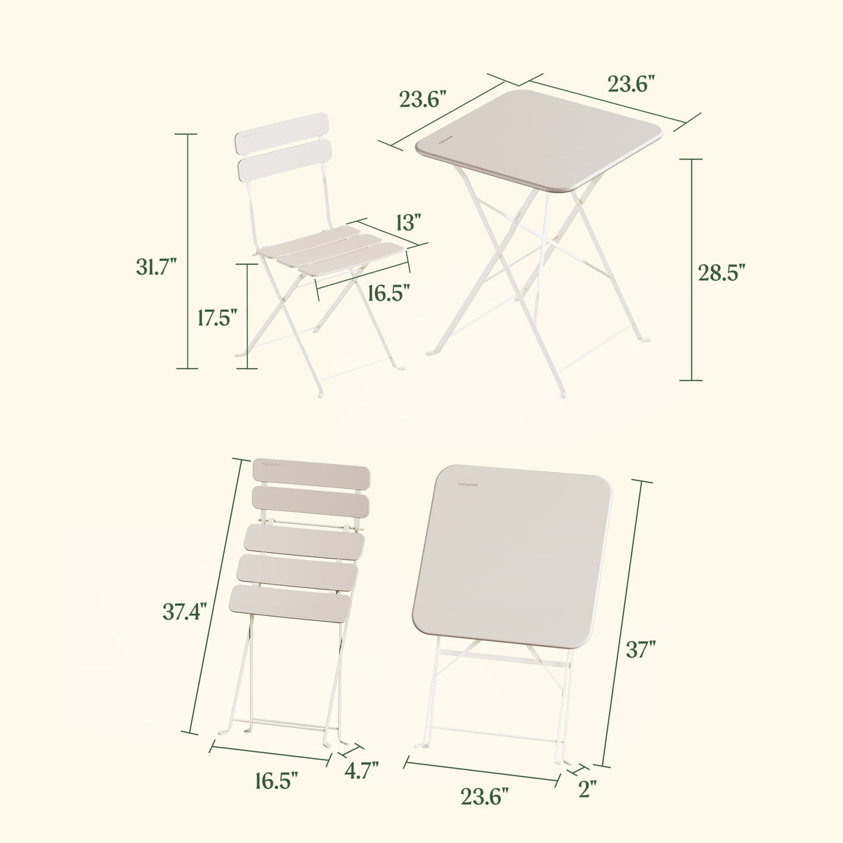 Product photo of outdoor bistro table and chairs