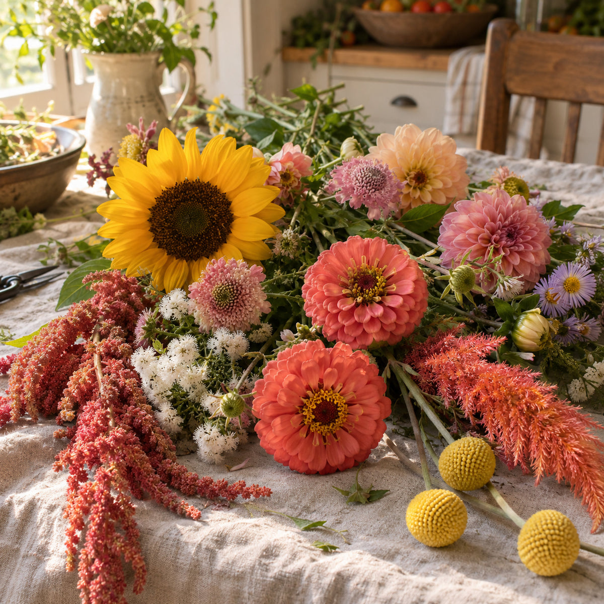 Cut Flower Seed Bundle harvest up close