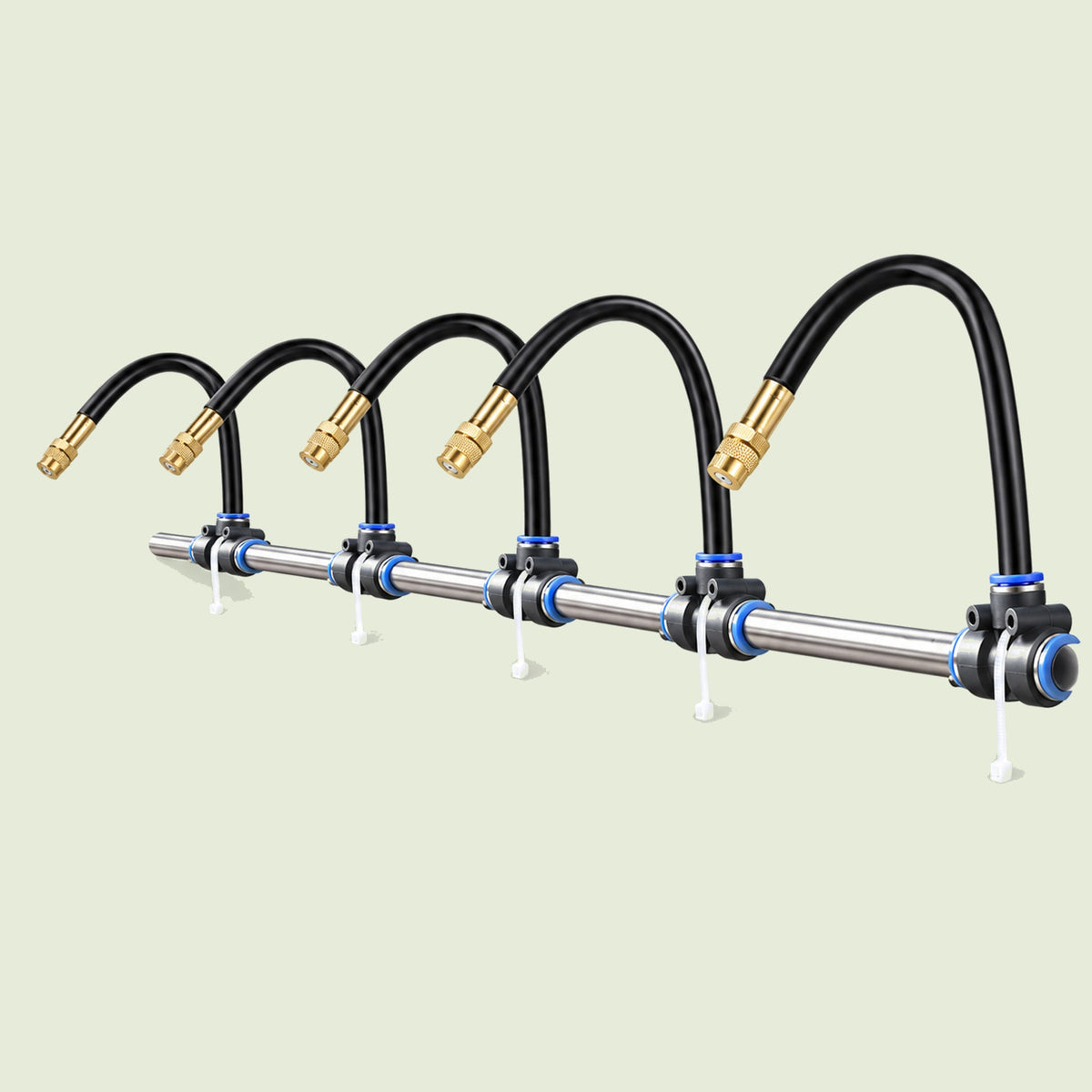 DIY Drip Watering Kit on a soft green background