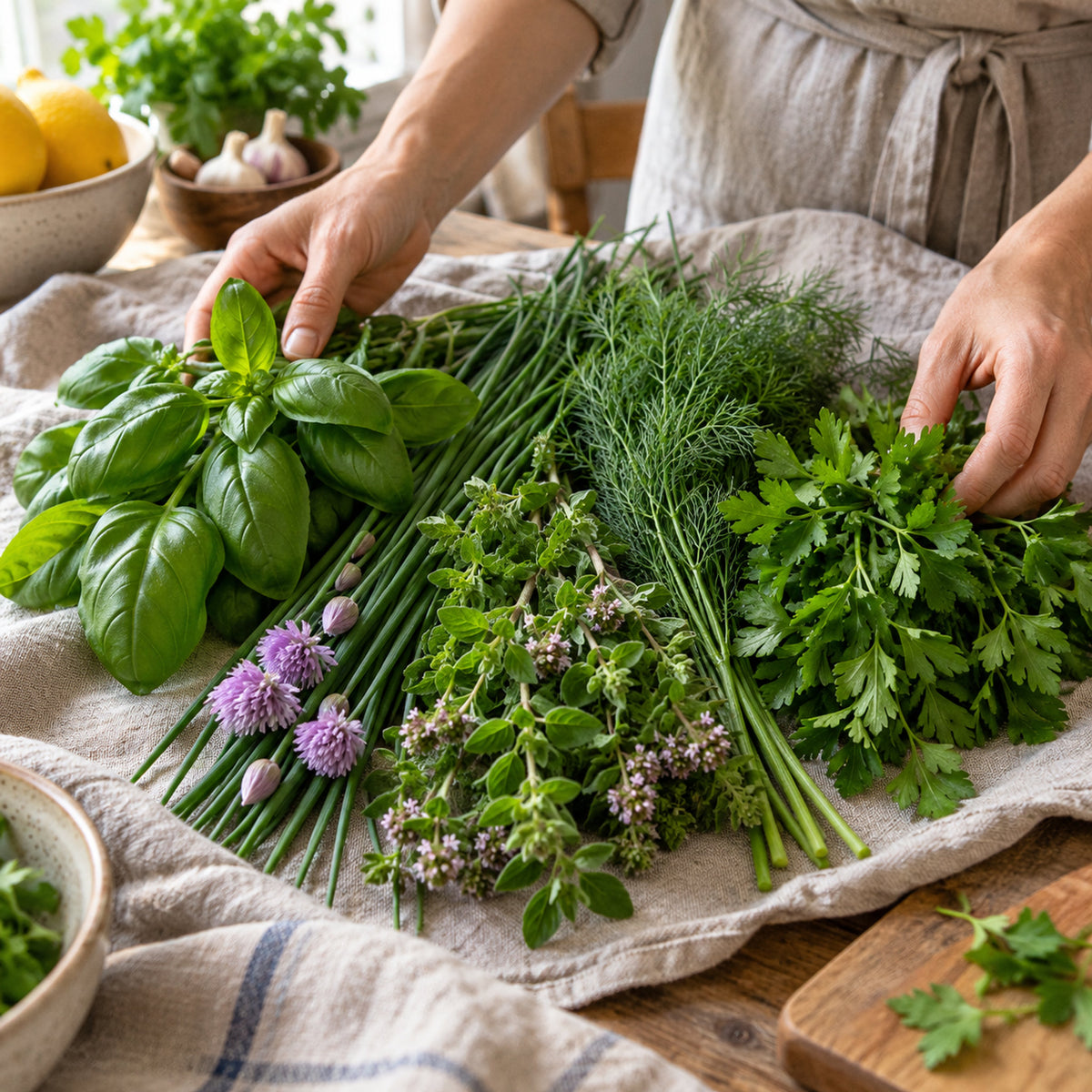 Easygoing Herb Seed Pack harvest up close