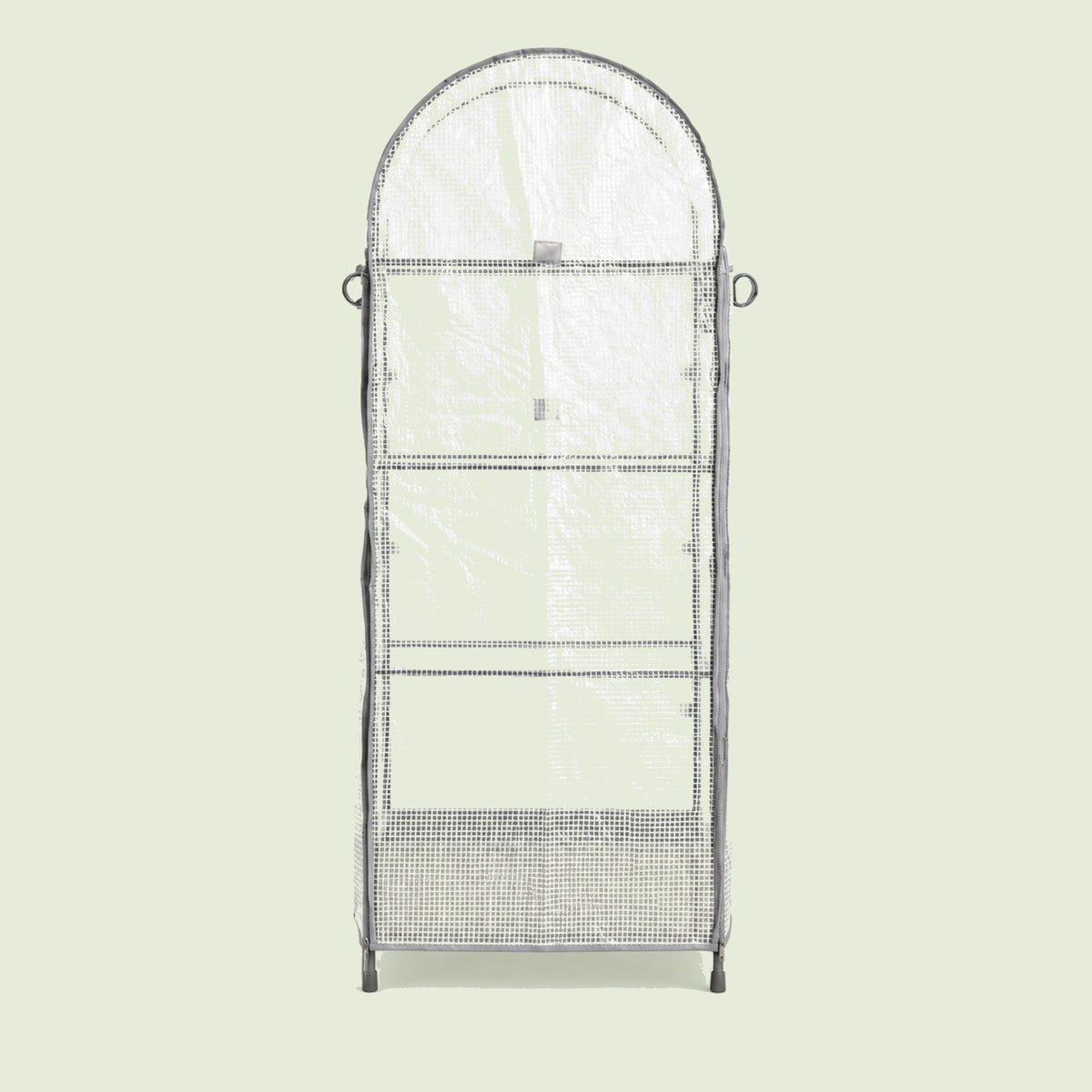Frost Cover and Trellis for 21 x 24 Inch Planter on a soft green background