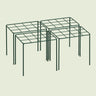 Grid Grow-Through Plant Supports, 4 Pack on a soft green background