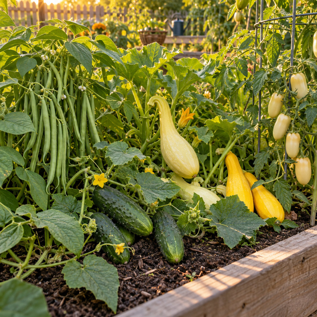 Kitchen Garden Harvest Seed Bundle growing in a home garden