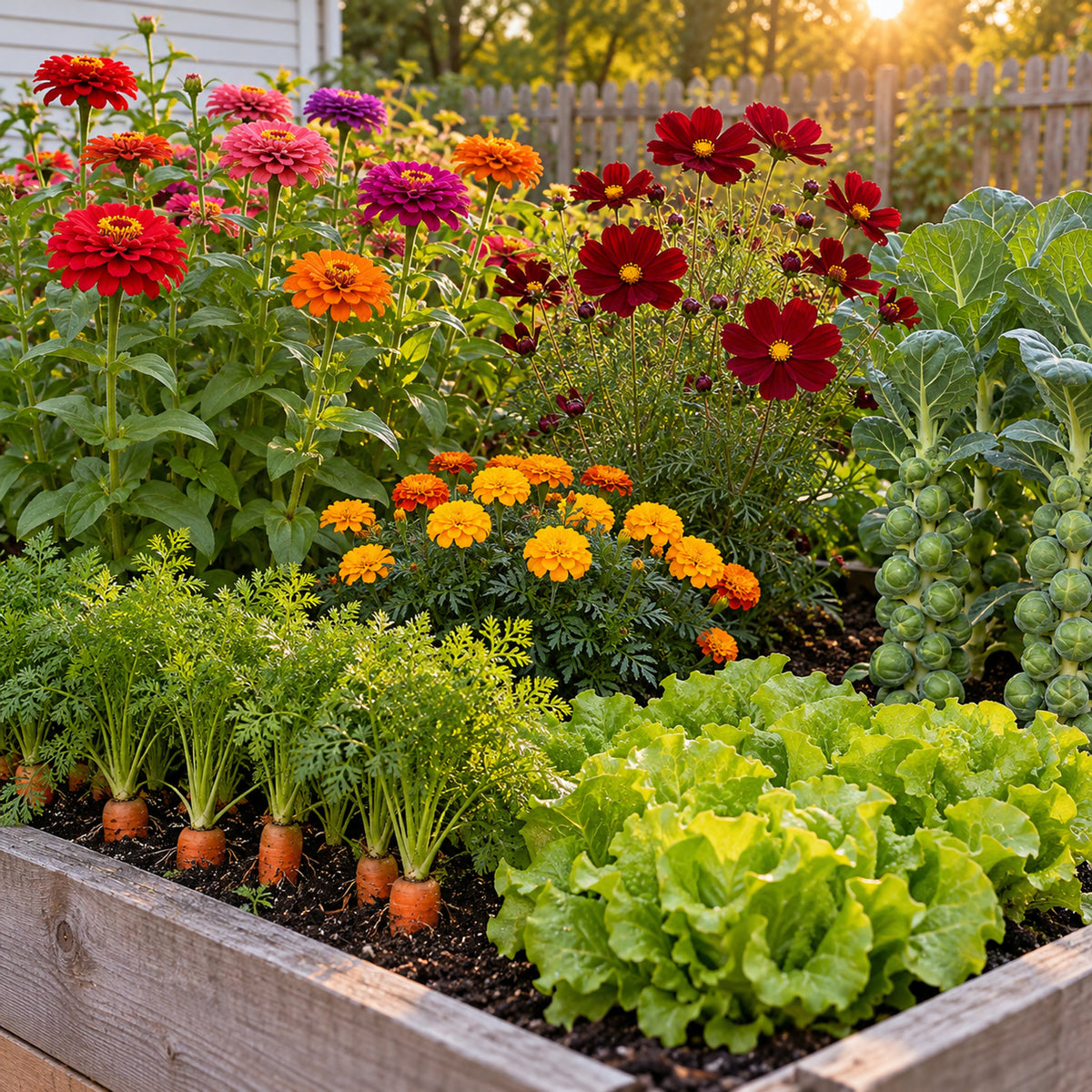 Northeast Garden Seed Bundle growing in a home garden