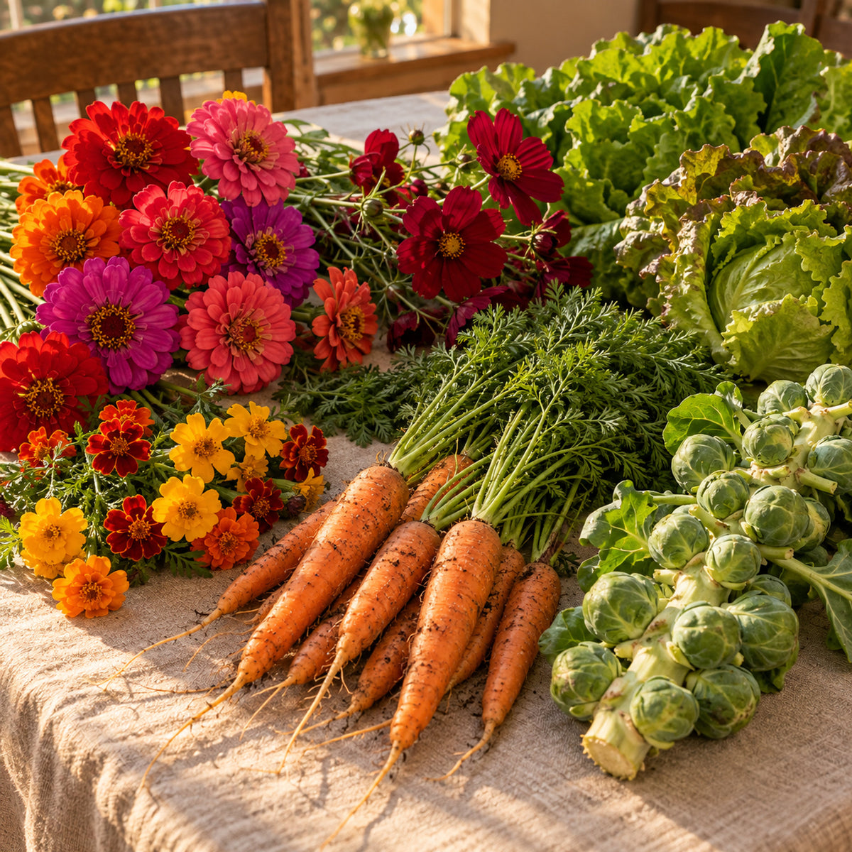 Northeast Garden Seed Bundle harvest up close