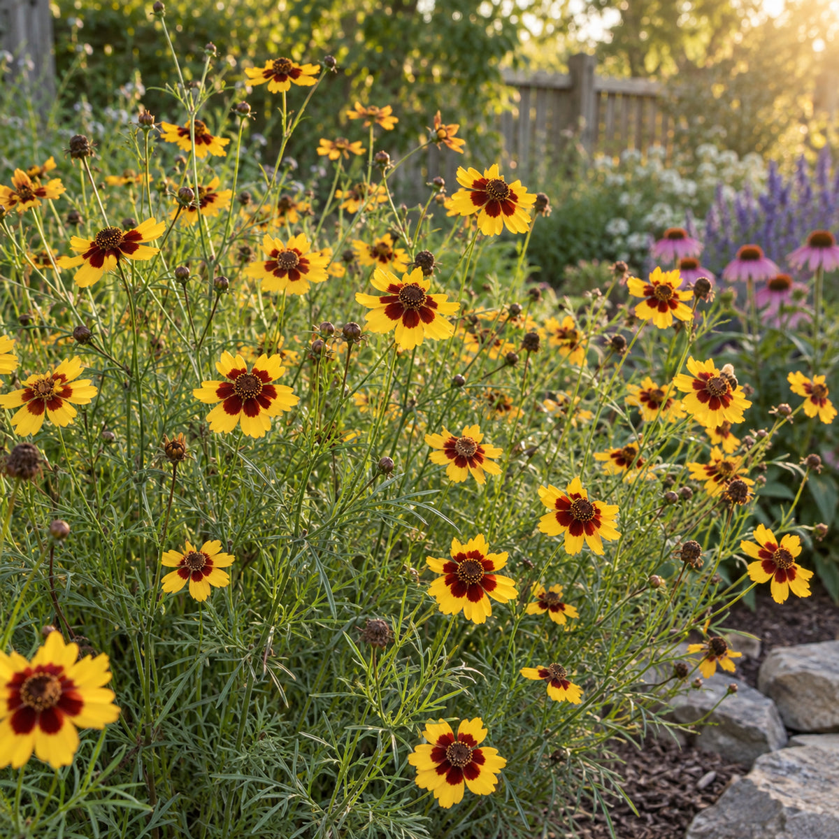 Plains Coreopsis Seeds growing in a home garden