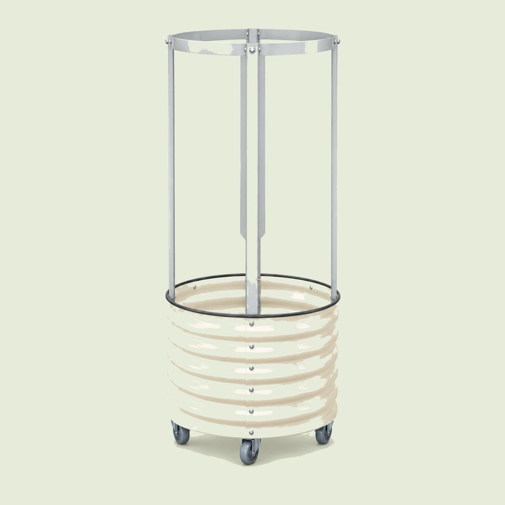 Rolling Dragon Fruit Planter With Trellis on a soft green background