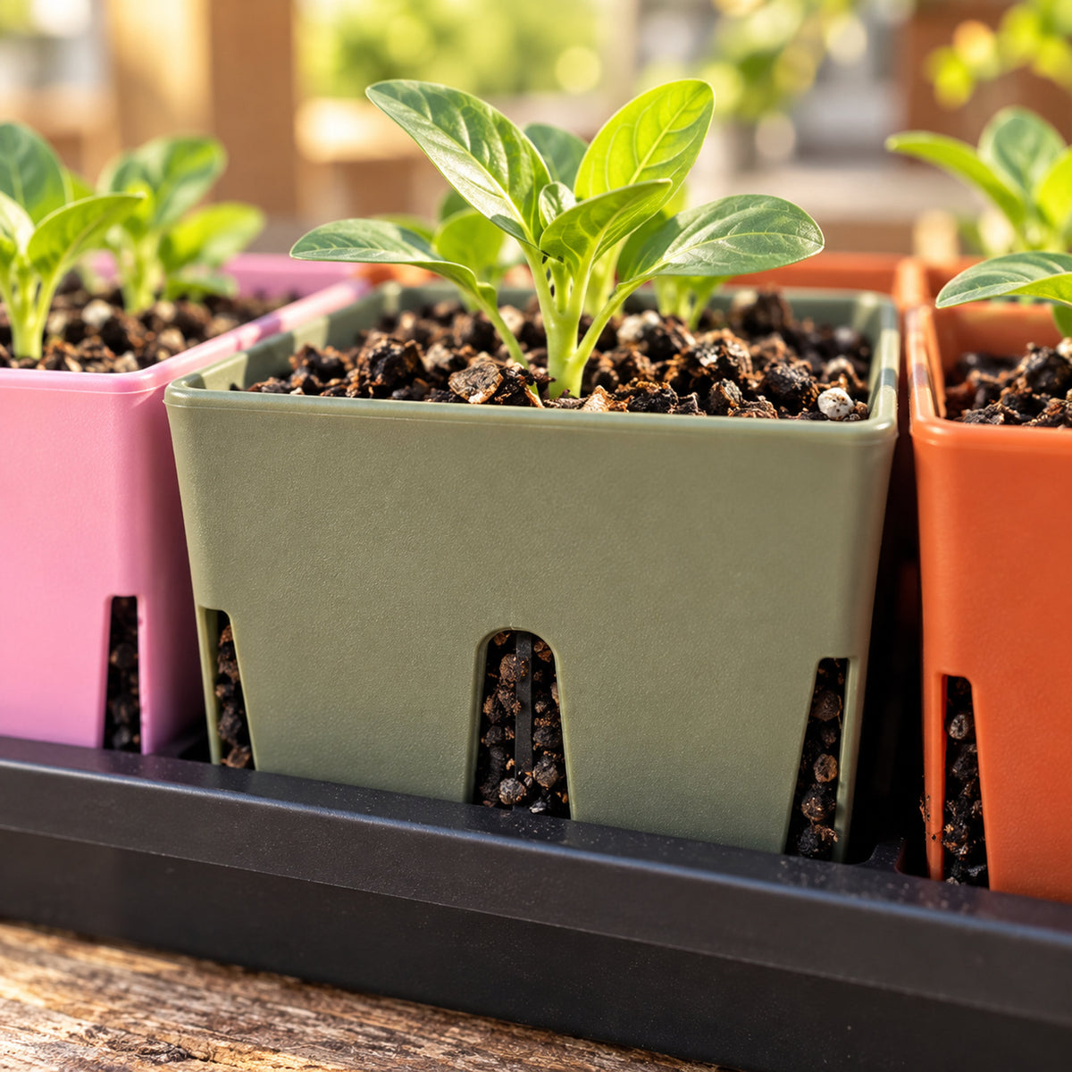 Six Cell Seed Starting Trays detail