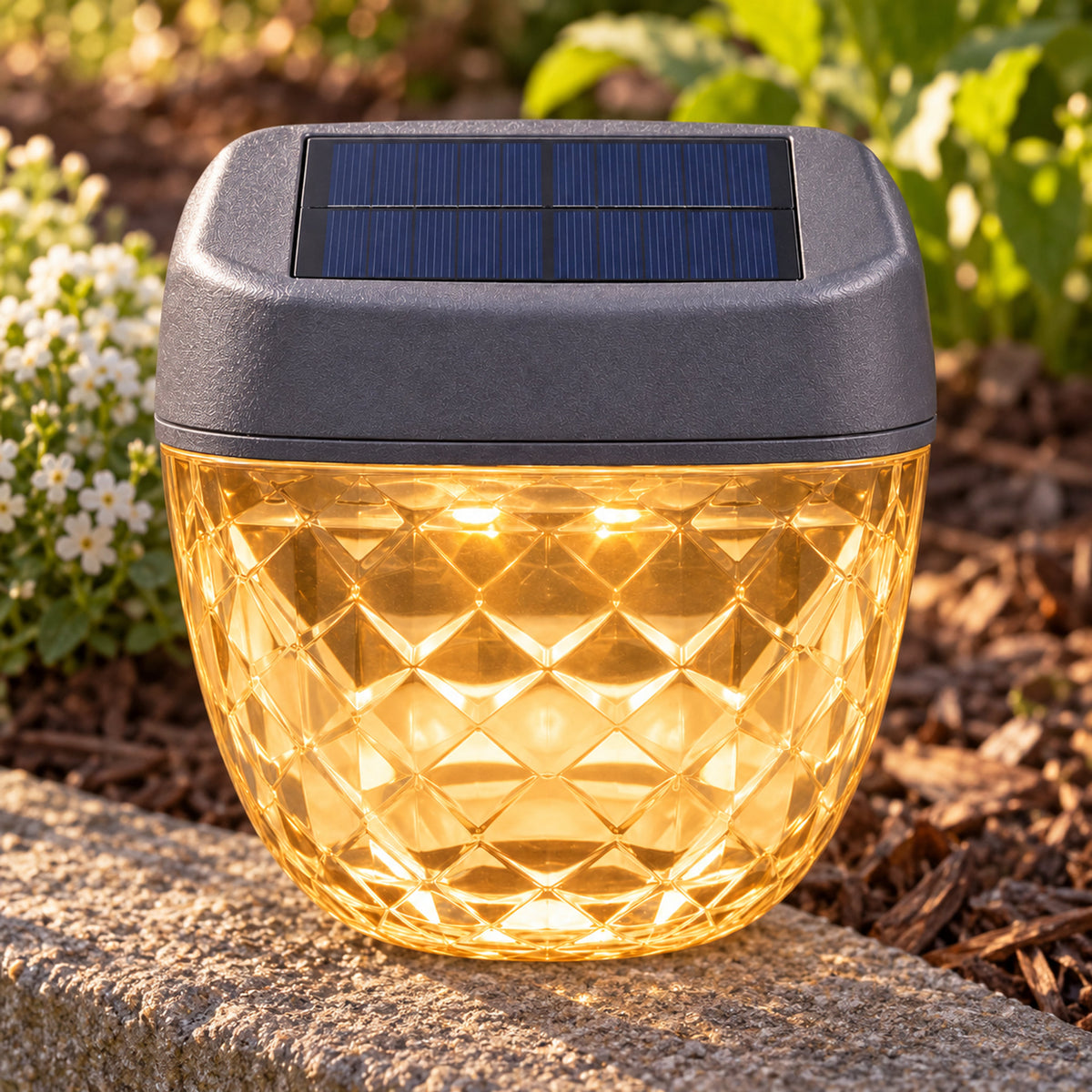 Solar Garden Light, Classic Mount detail