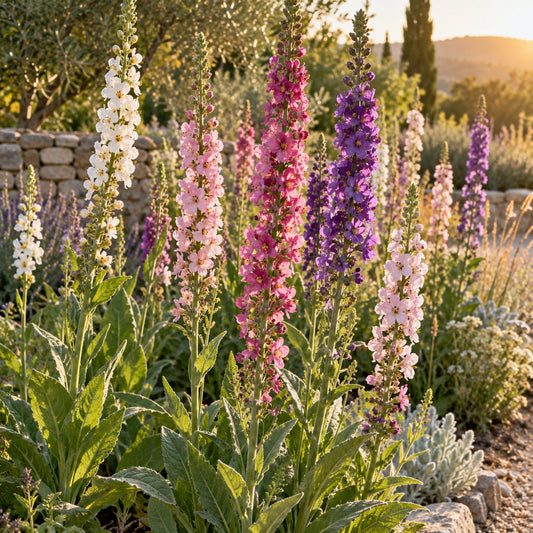 Summer Shades Verbascum Seeds growing in a home garden