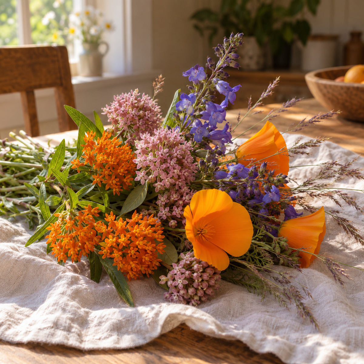 Western Butterfly Flower Gift Set harvest up close