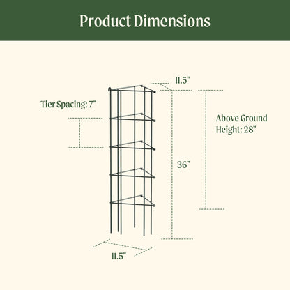 Product photo of modular triangle tomato cages, 11.5 inches