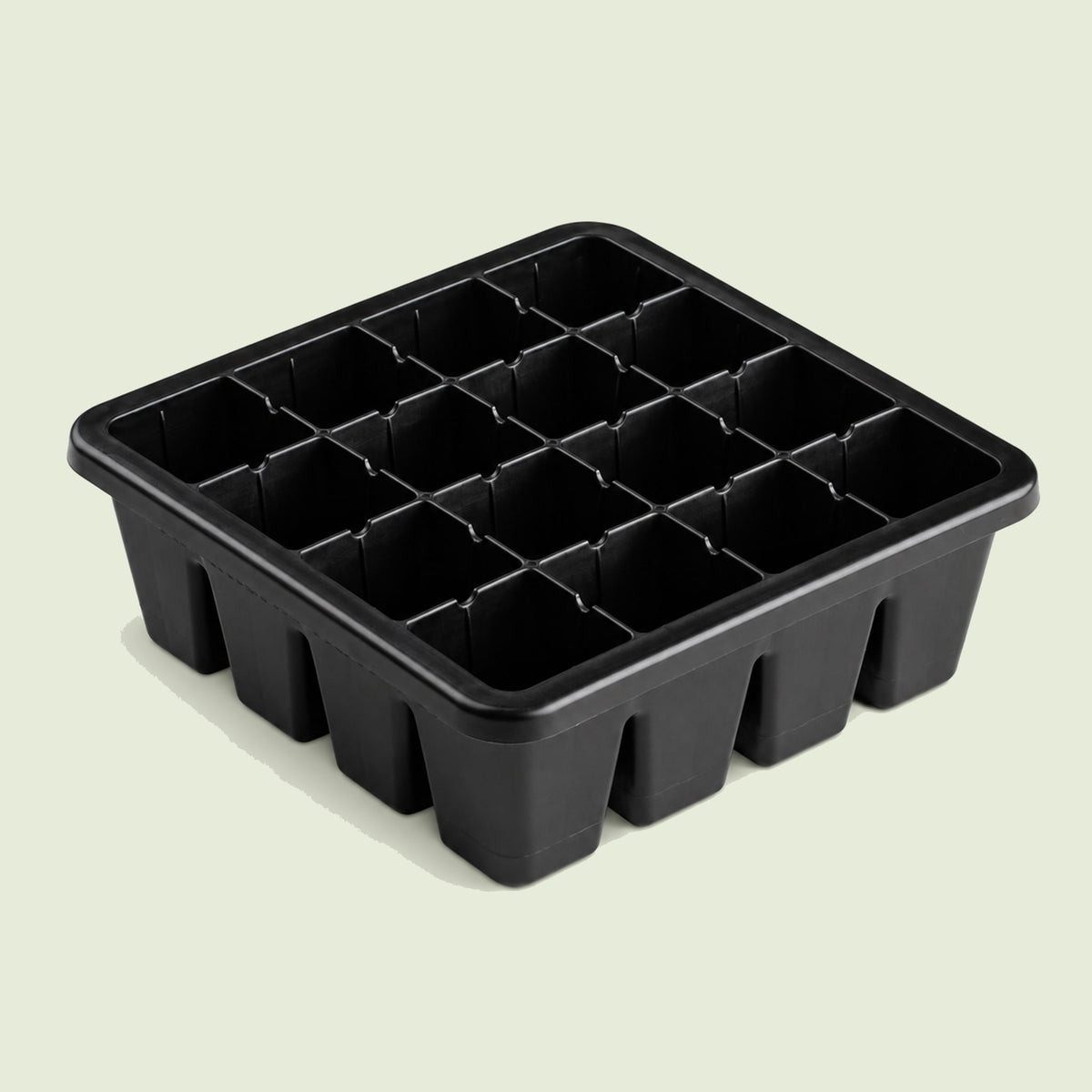 16 Cell Seed Starting Trays on a soft green background
