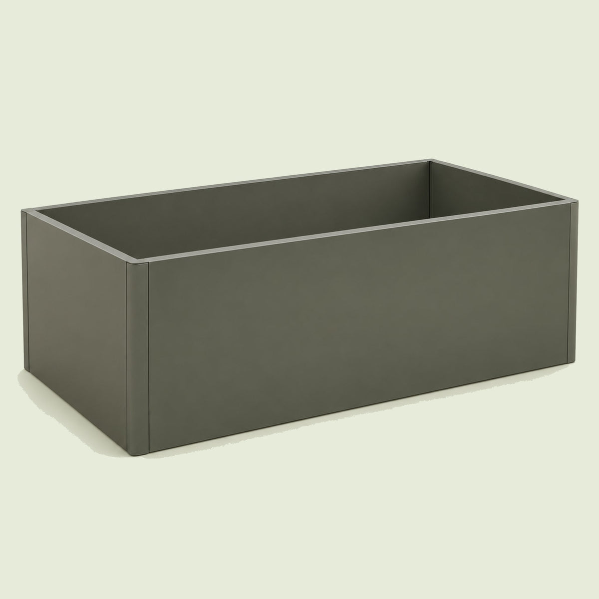 17-Inch-Tall Metal Raised Bed, 2 x 4 Feet on a soft green background