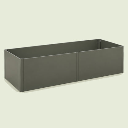 17-Inch-Tall Metal Raised Bed, 3 x 6 Feet on a soft green background