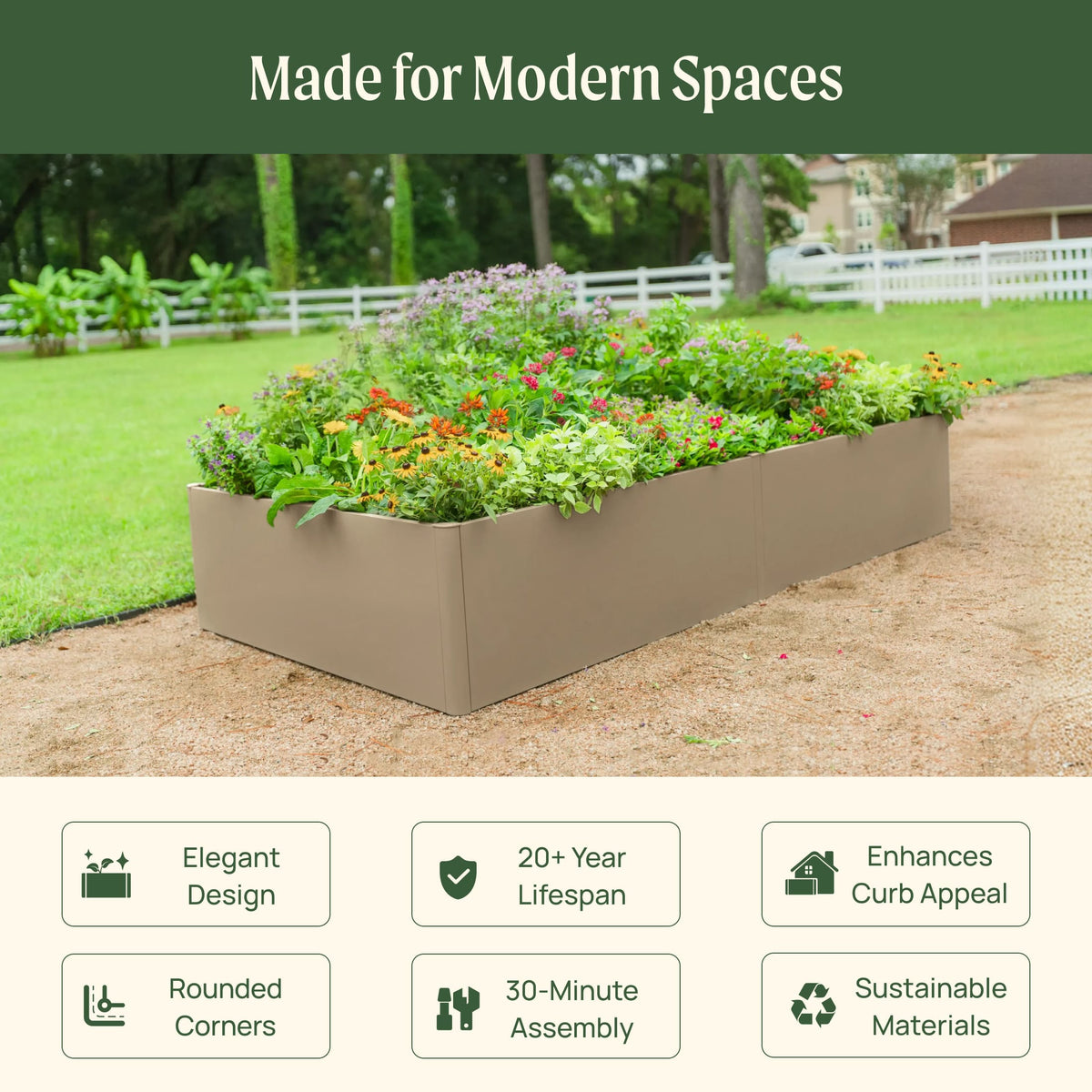 17-Inch-Tall Metal Raised Bed, 4 x 8 Feet
