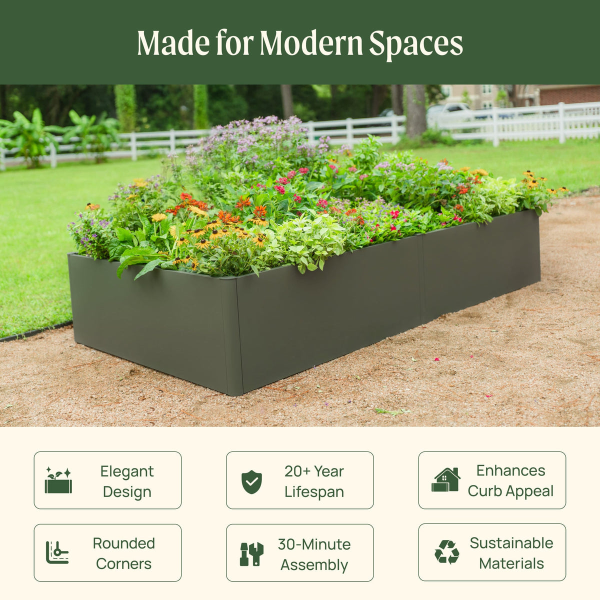 17-Inch-Tall Metal Raised Bed, 4 x 8 Feet