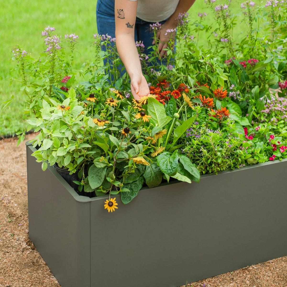 17-Inch-Tall Metal Raised Bed, 2 x 8 Feet