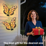 Product photo of solar butterfly wall light