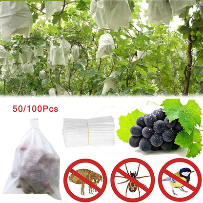 Product photo of fruit and grape protection bags