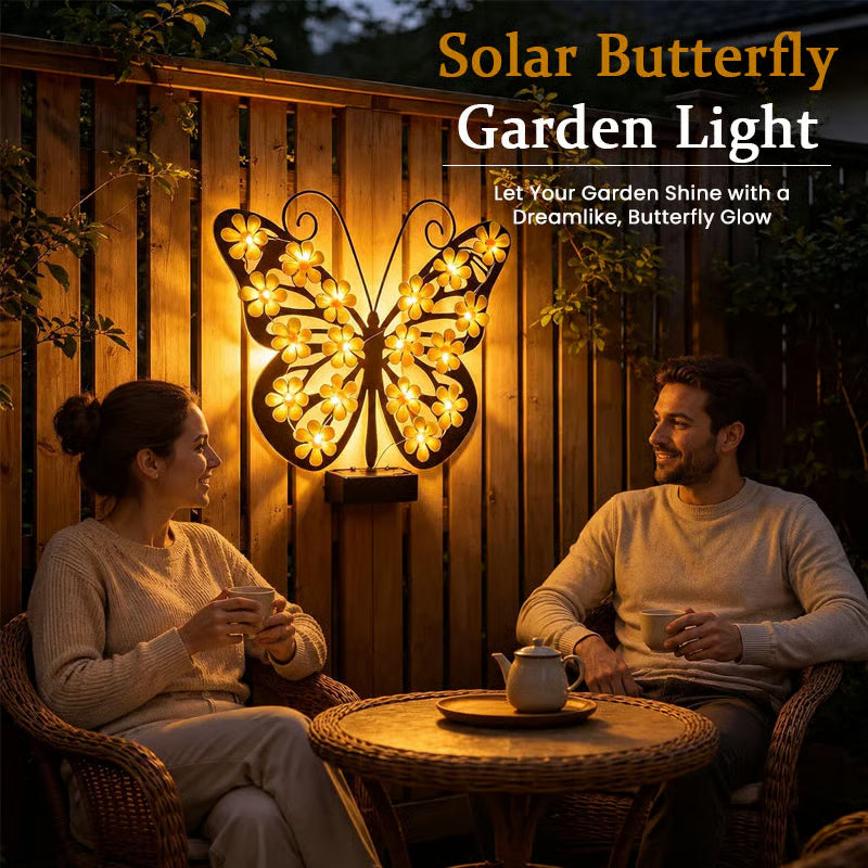 Product photo of solar butterfly wall light