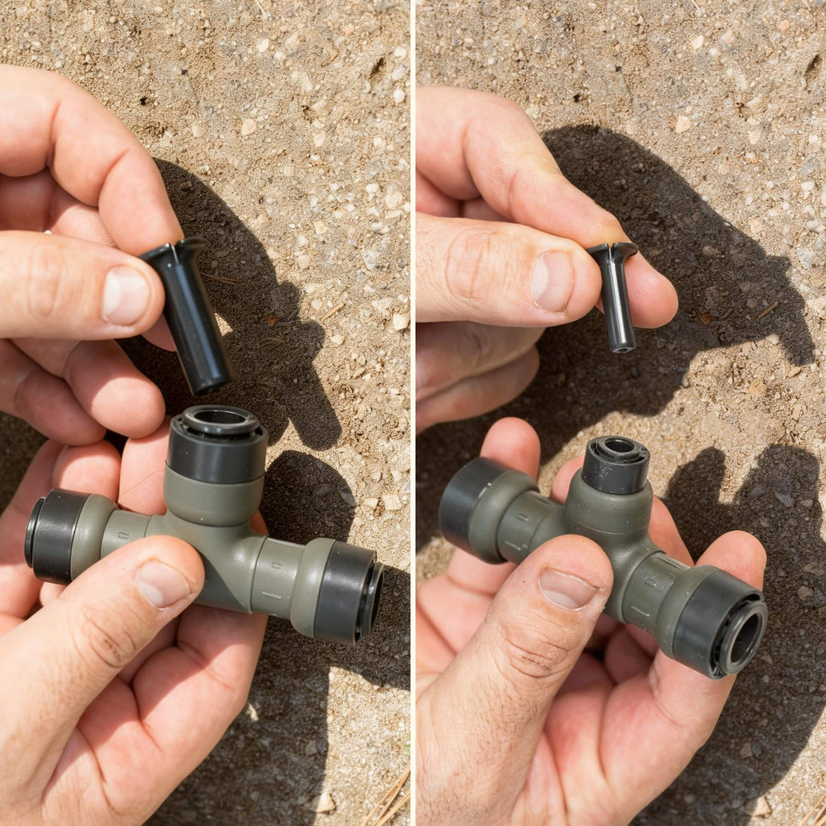 Product photo of tee plugs for irrigation lines