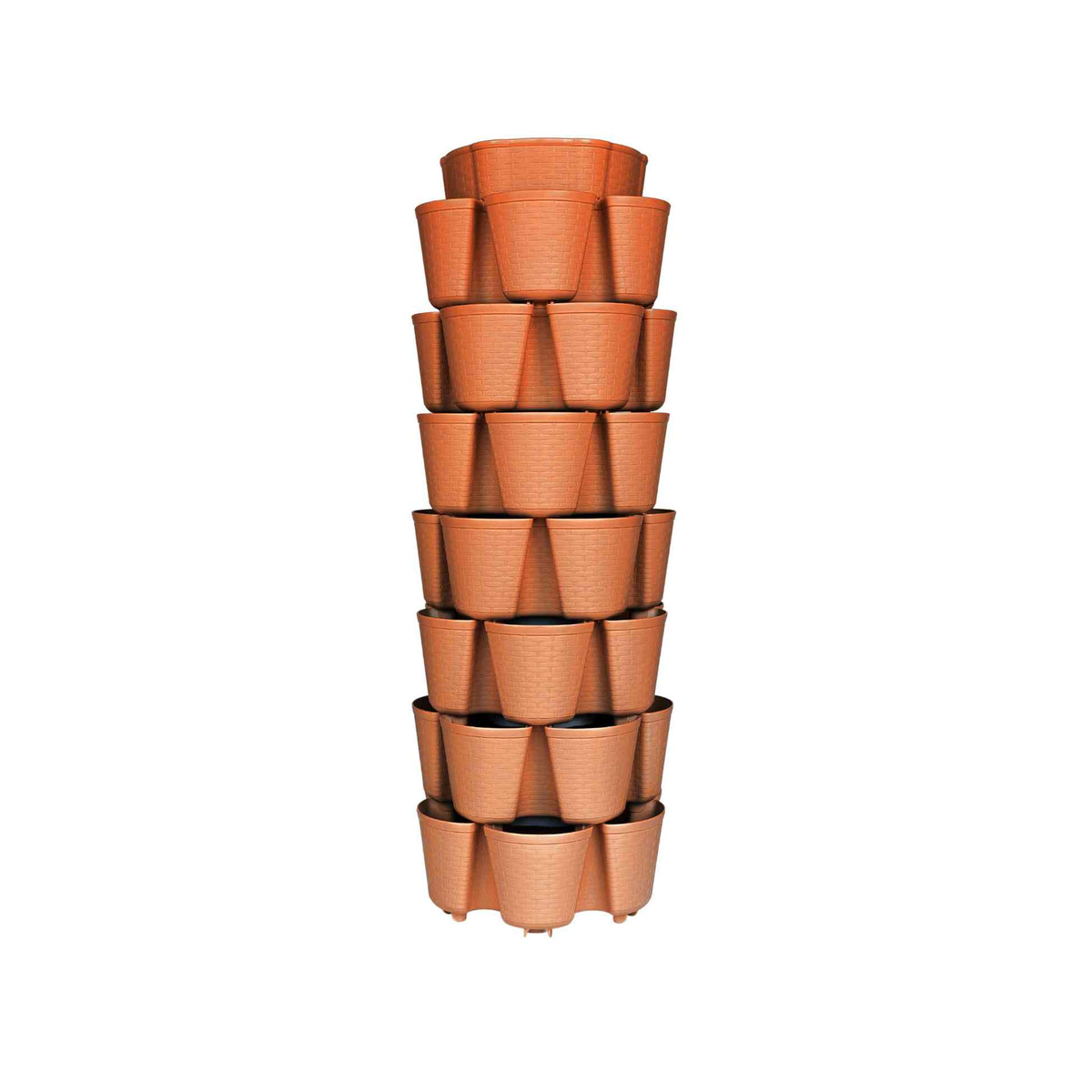 Product image of basketweave seven tier vertical planter