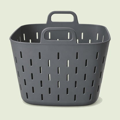8-Gallon Garden Strainer Basket on a soft green background