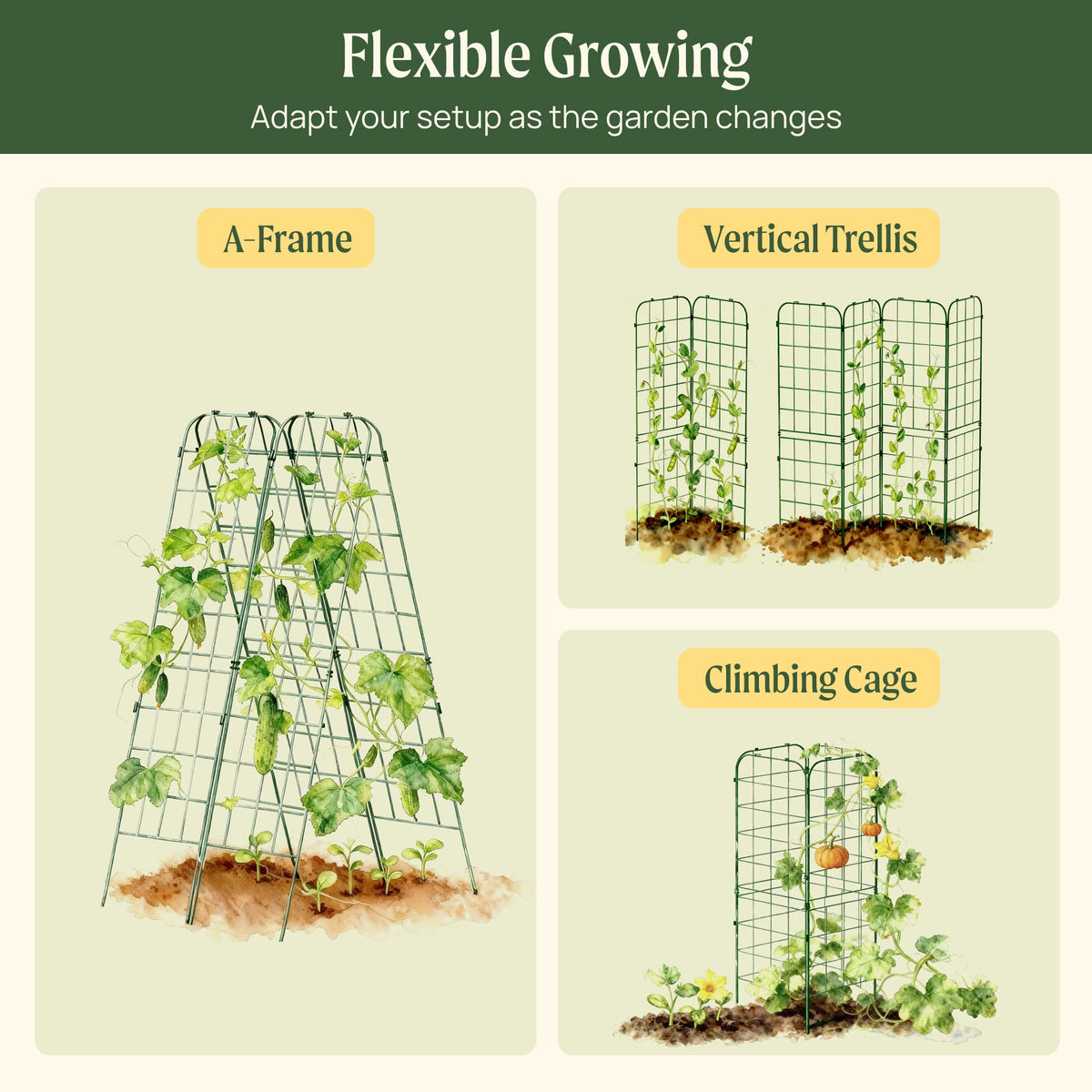 Adjustable A-Frame Trellis, 2 Pack