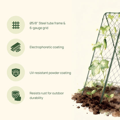 Heavy-Duty Adjustable A-Frame Trellis