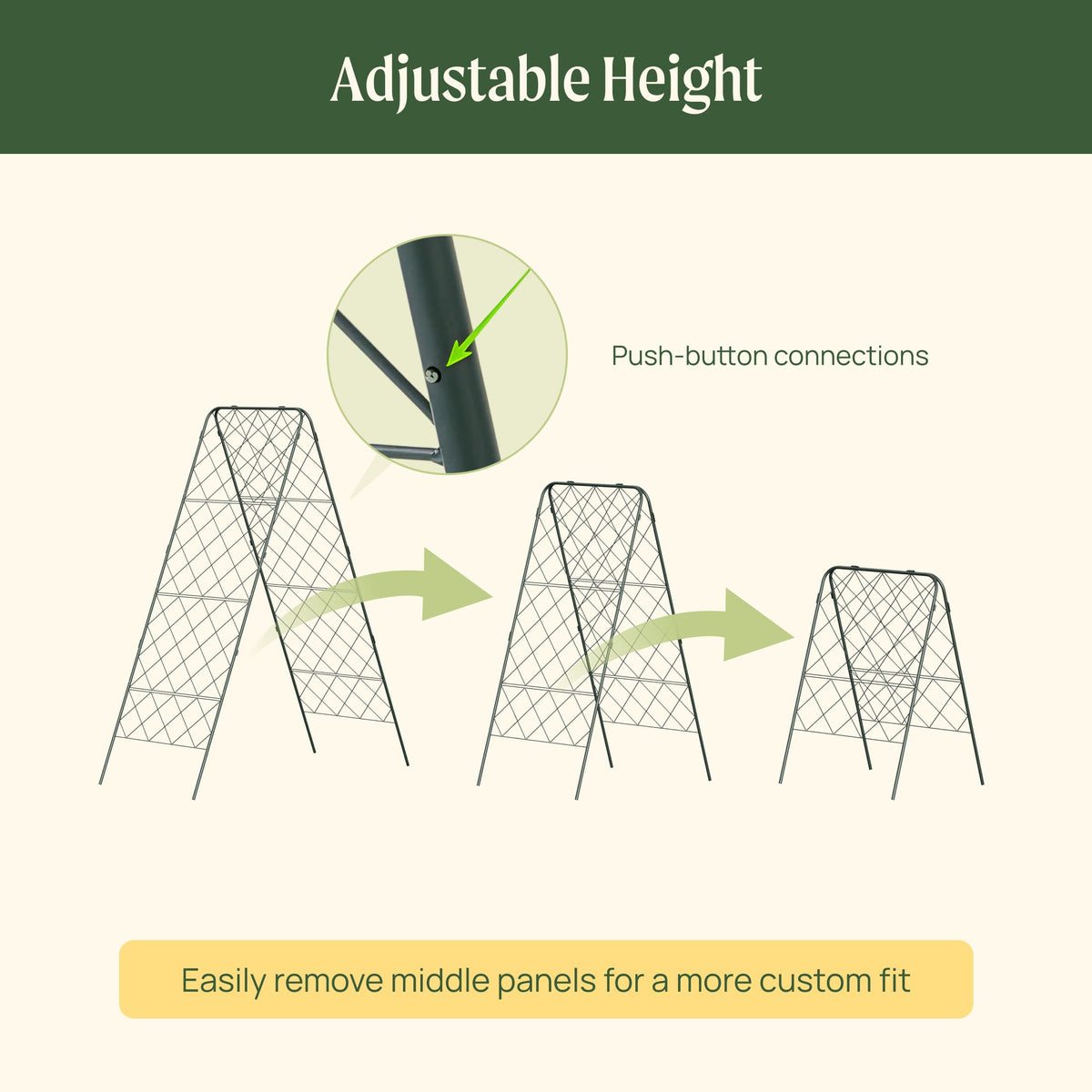 Heavy-Duty Adjustable A-Frame Trellis