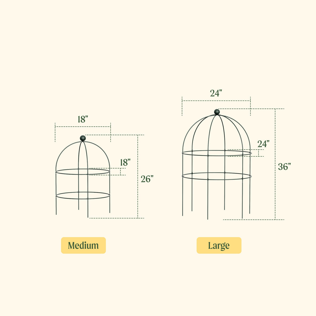 Birdcage Plant Trellis, 2 Pack
