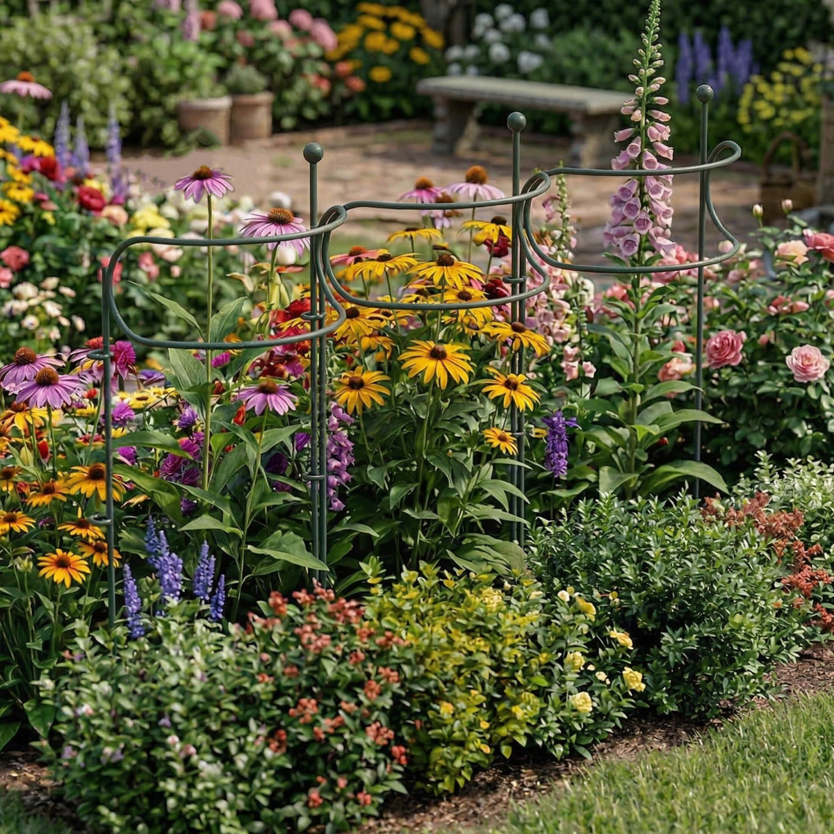Curved Border Plant Supports, 6 Pack