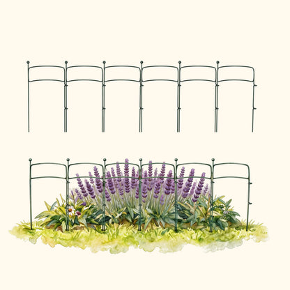 Curved Border Plant Supports, 6 Pack