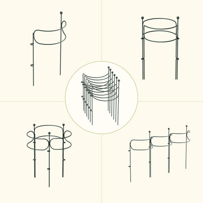 Curved Border Plant Supports, 6 Pack