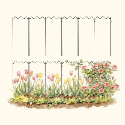 Wavy Border Plant Supports, 6 Pack