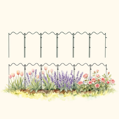 Wavy Border Plant Supports, 6 Pack