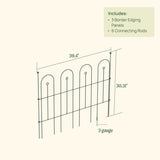 Garden Border Edging Fence, 3 Pack